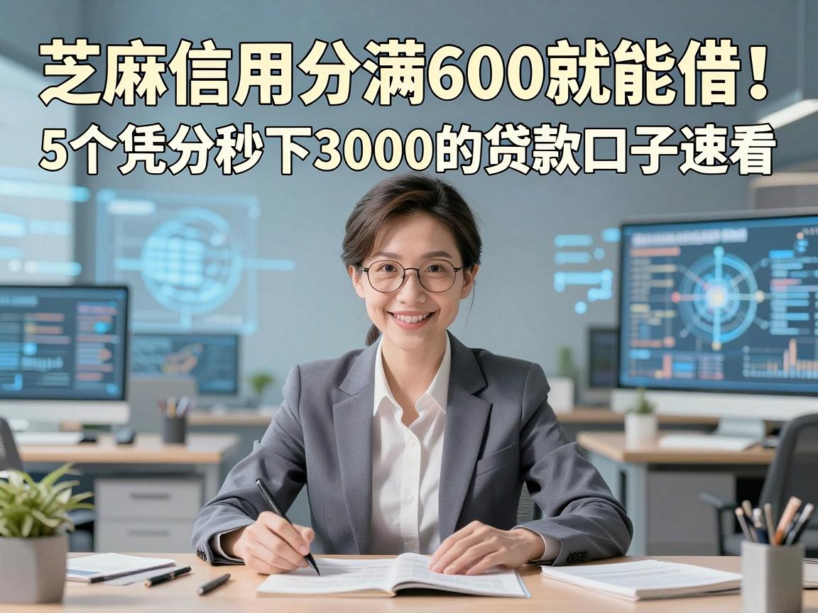 芝麻信用分满600就能借！5个凭分秒下3000的贷款口子速看