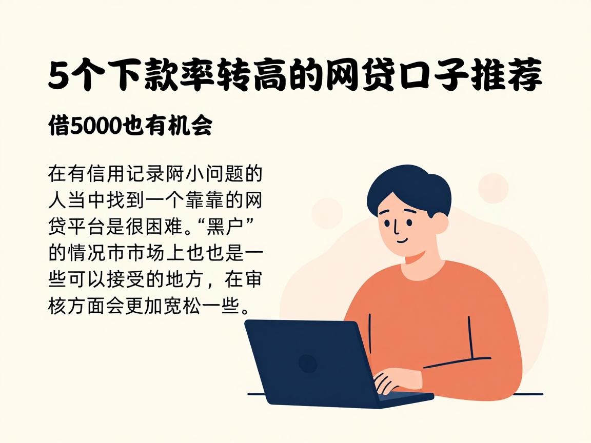 黑户必看！5个下款率较高的网贷口子推荐，借5000也有机会