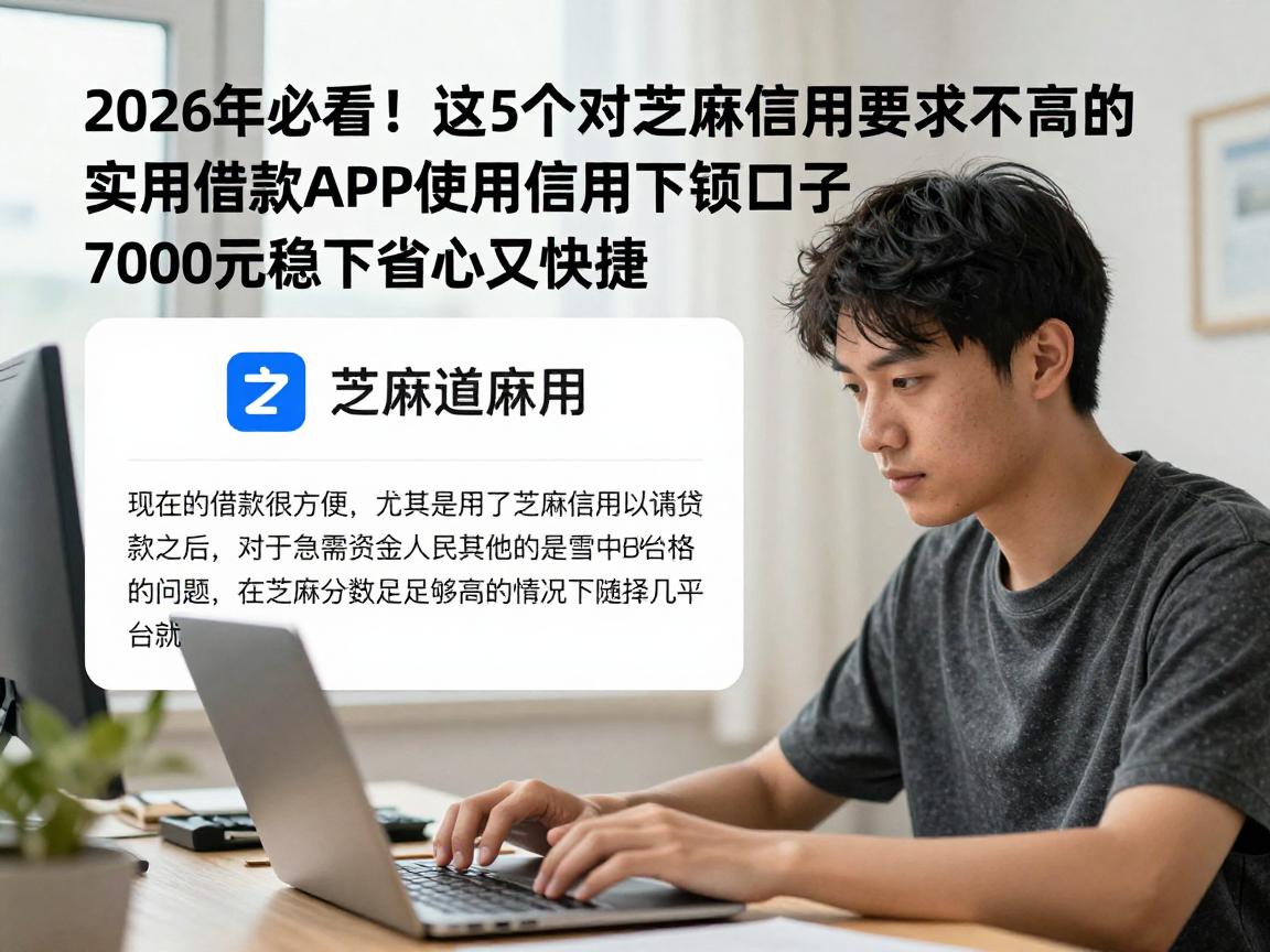 2026年必看！这5个对芝麻信用要求不高的实用借款APP，使用芝麻信用下款口子，7000元稳下省心又快捷