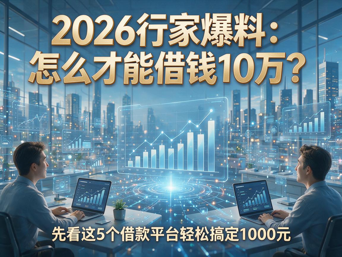 2026行家爆料：怎么才能借钱10万？先看这5个借款平台轻松搞定1000元！