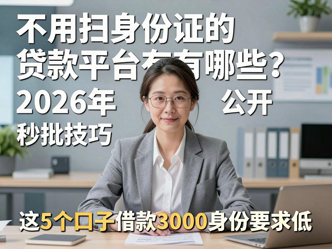 不用扫身份证的贷款平台有哪些？2026年秒批技巧公开，这5个口子借款3000身份要求低