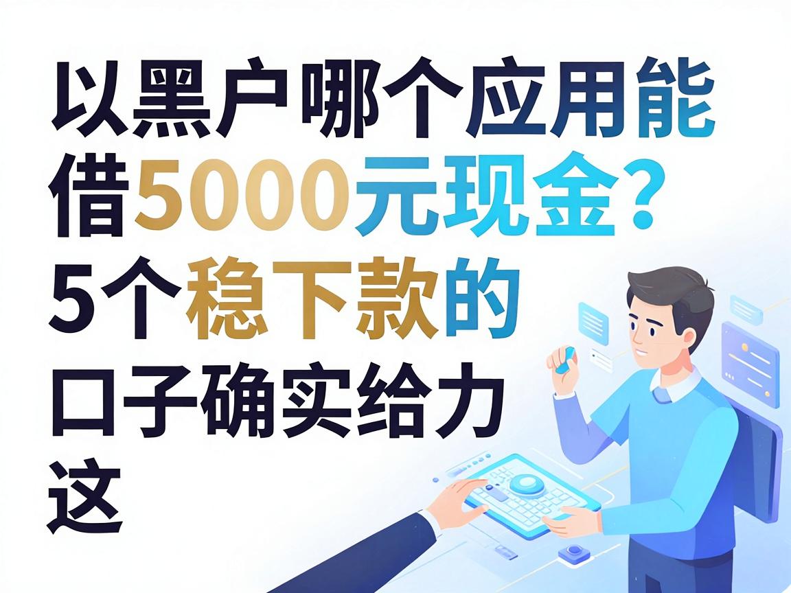 黑户哪个应用能借5000元现金？这5个稳下款的口子确实给力