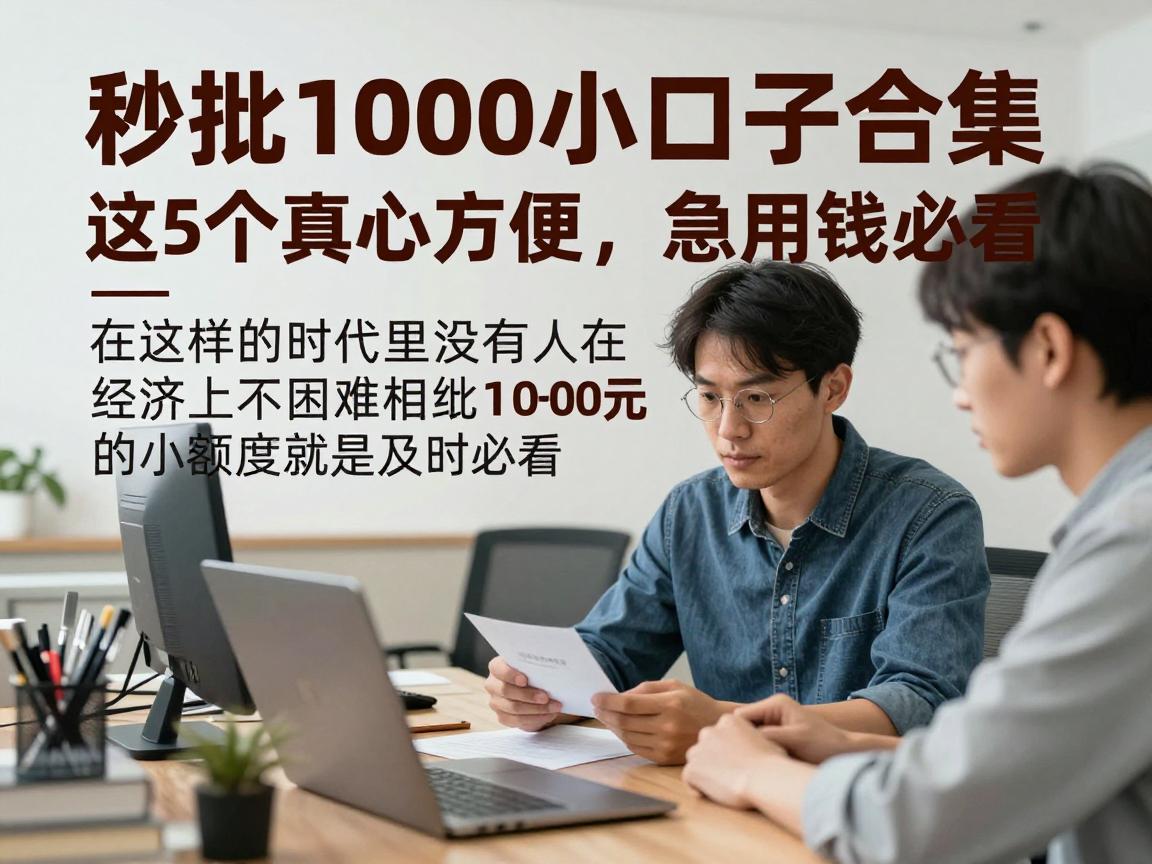 秒批1000小口子合集！这5个真心方便，急用钱必看