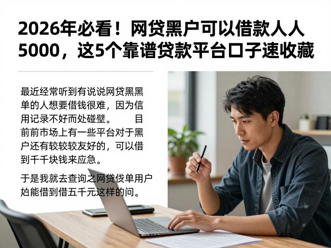 2026年必看！网贷黑户可以借款人人5000，这5个靠谱贷款平台口子速收藏