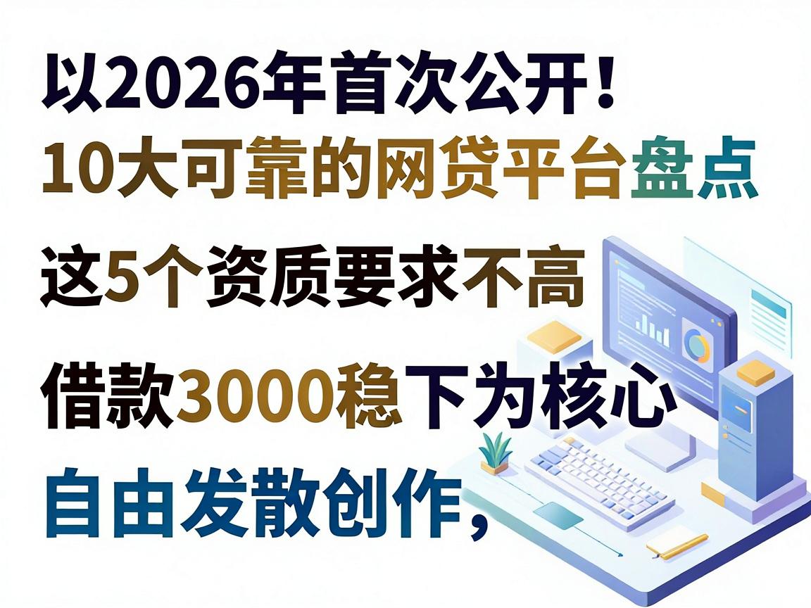 2026年首次公开！10大可靠的网贷平台盘点，这5个资质要求不高、借款3000稳下