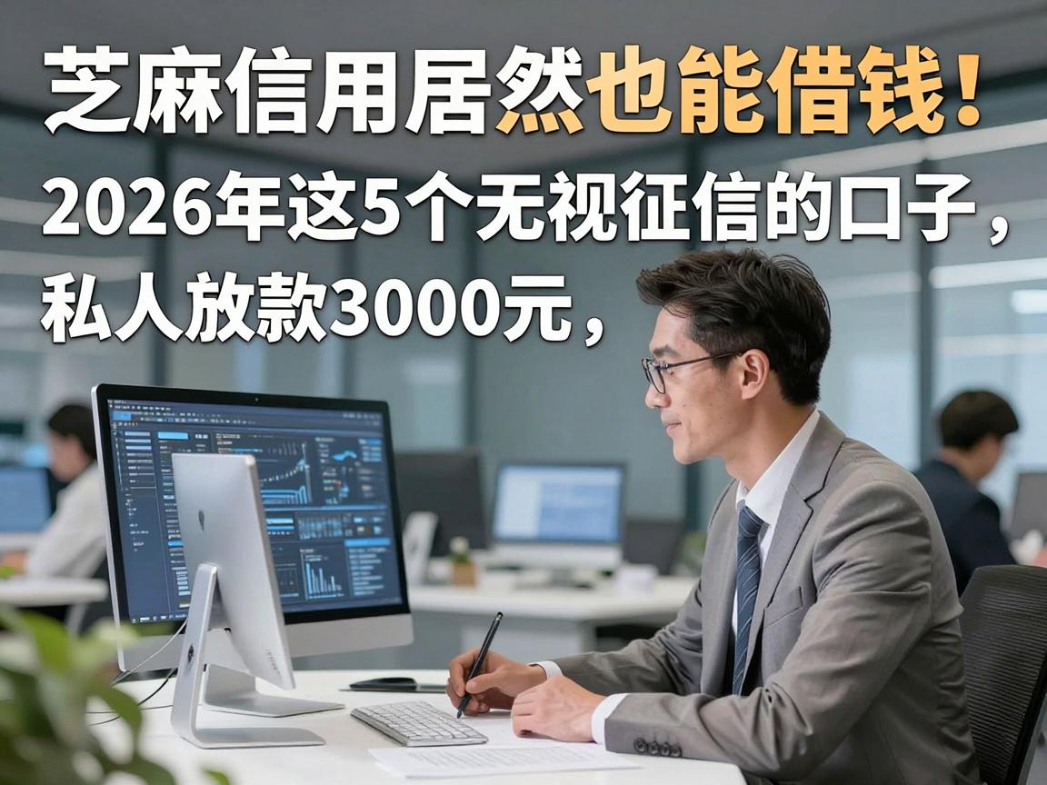 芝麻信用居然也能借钱！2026年这5个无视征信的口子，私人放款3000元，错过拍大腿！