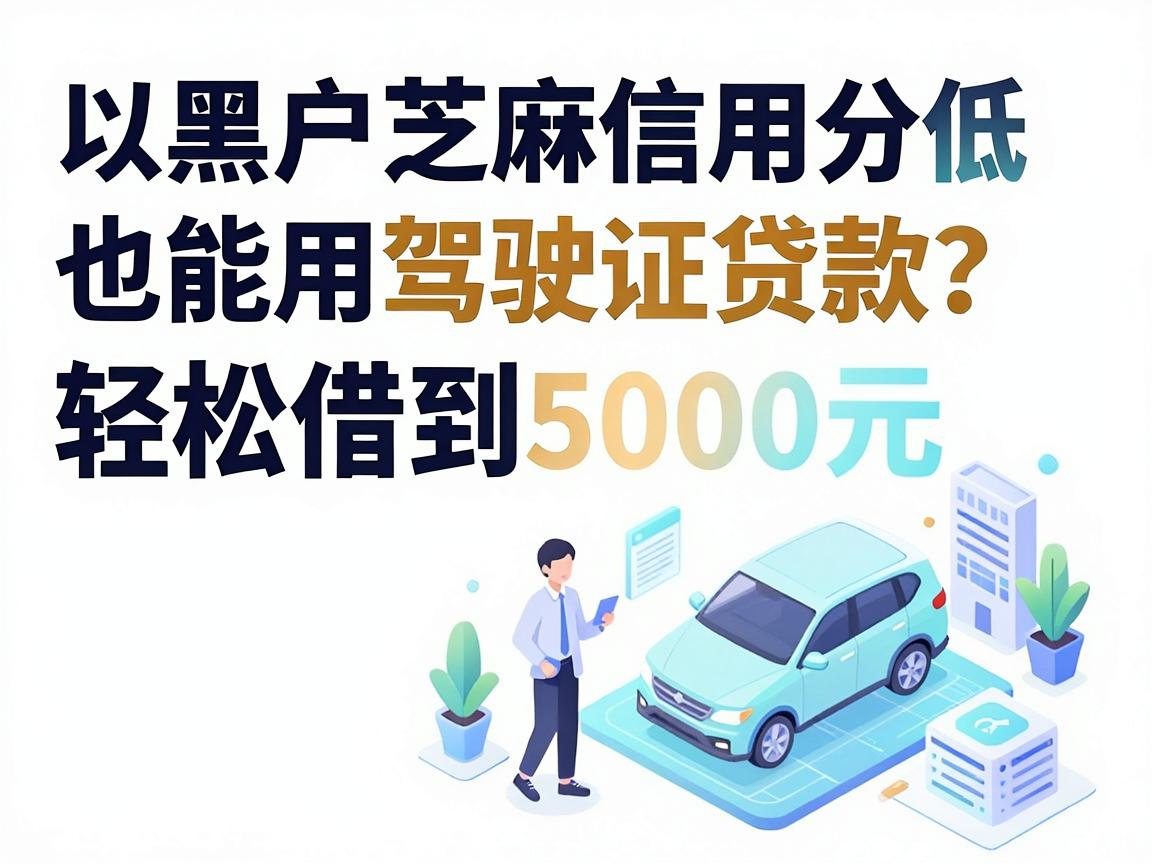 黑户芝麻信用分低也能用驾驶证贷款？这5个软件轻松借到5000元