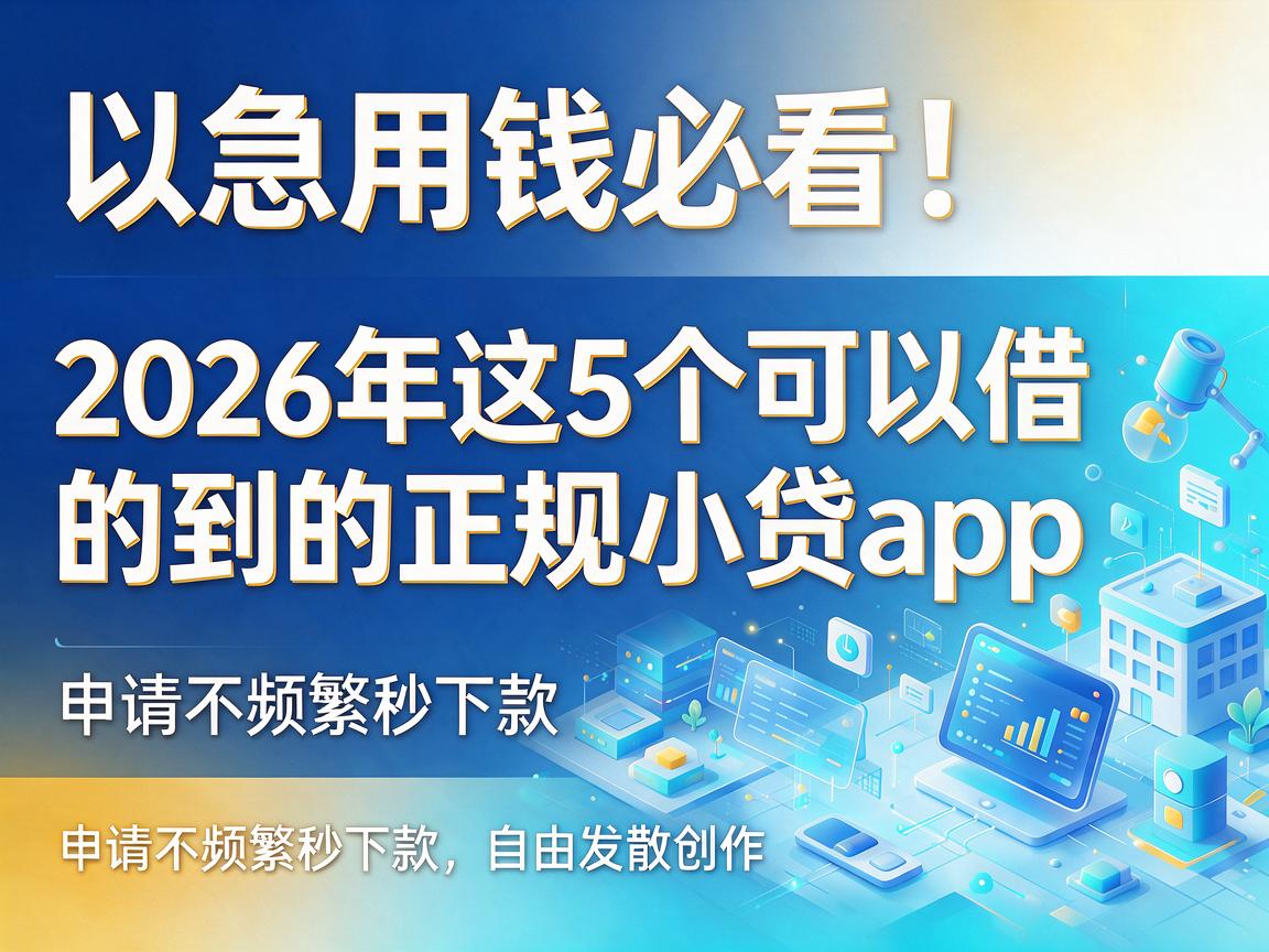 急用钱必看！2026年这5个可以借的到的正规小贷app，申请不频繁秒下款