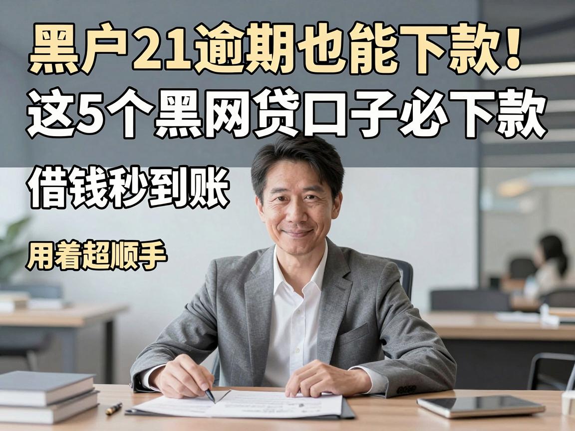 黑户21逾期也能下款！这5个黑网贷口子必下款，借钱秒到账用着超顺手