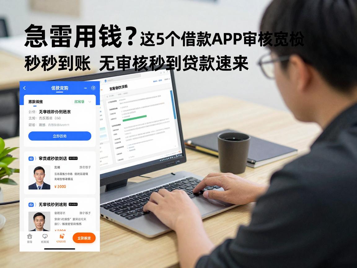 急需用钱？这5个借款APP审核宽松秒到账，无审核秒到账贷款速来！