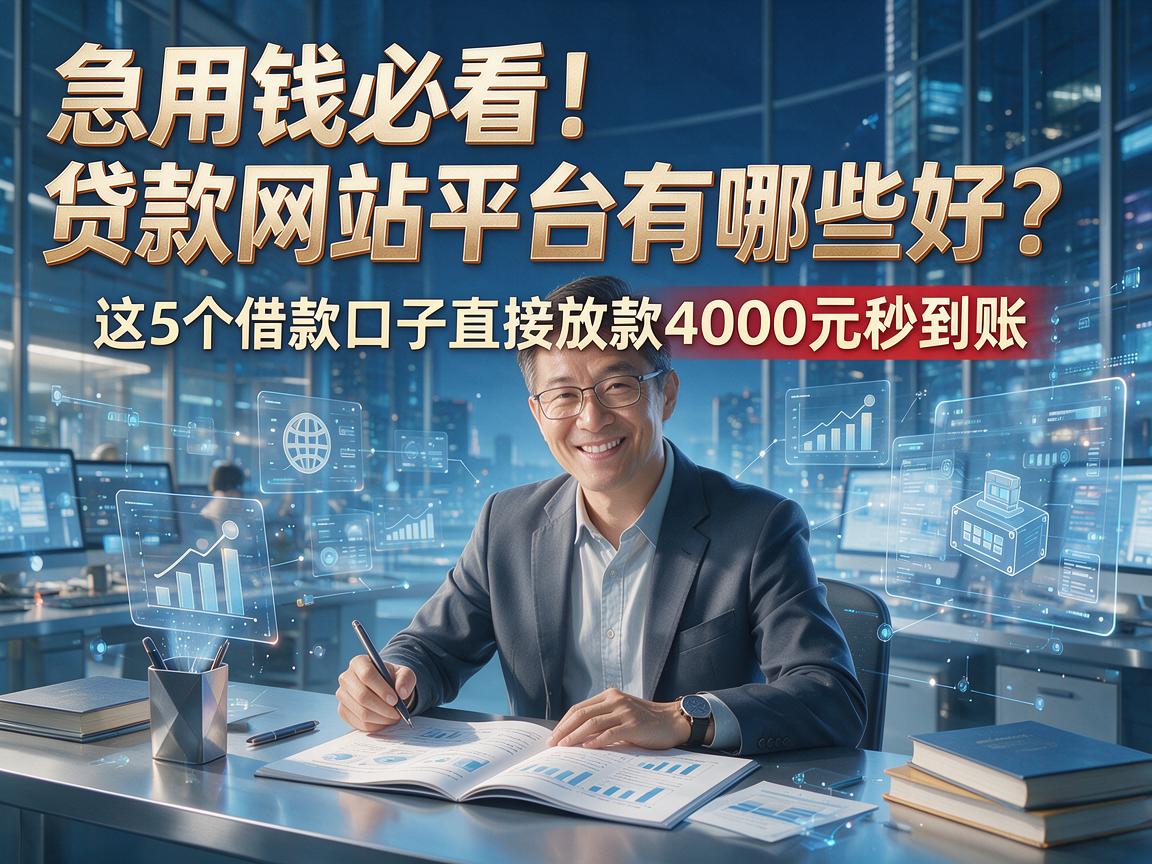 急用钱必看！贷款网站平台有哪些好？这5个借款口子直接放款4000元秒到账