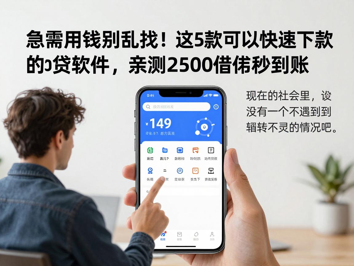 急需用钱别乱找！这5款可以快速下款的小贷软件，亲测2500借款秒到账