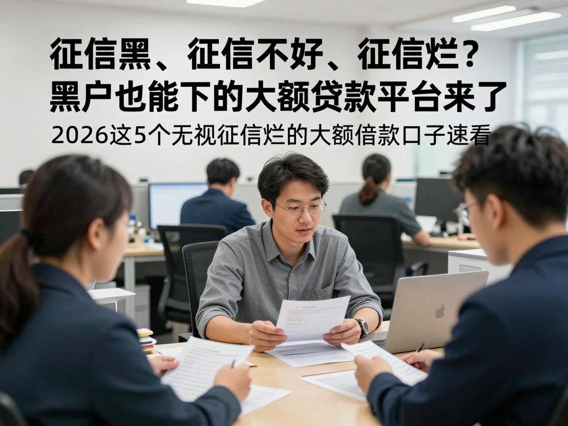 征信黑、征信不好、征信烂？黑户也能下的大额贷款平台来了！2026这5个无视征信烂的大额借款口子速看