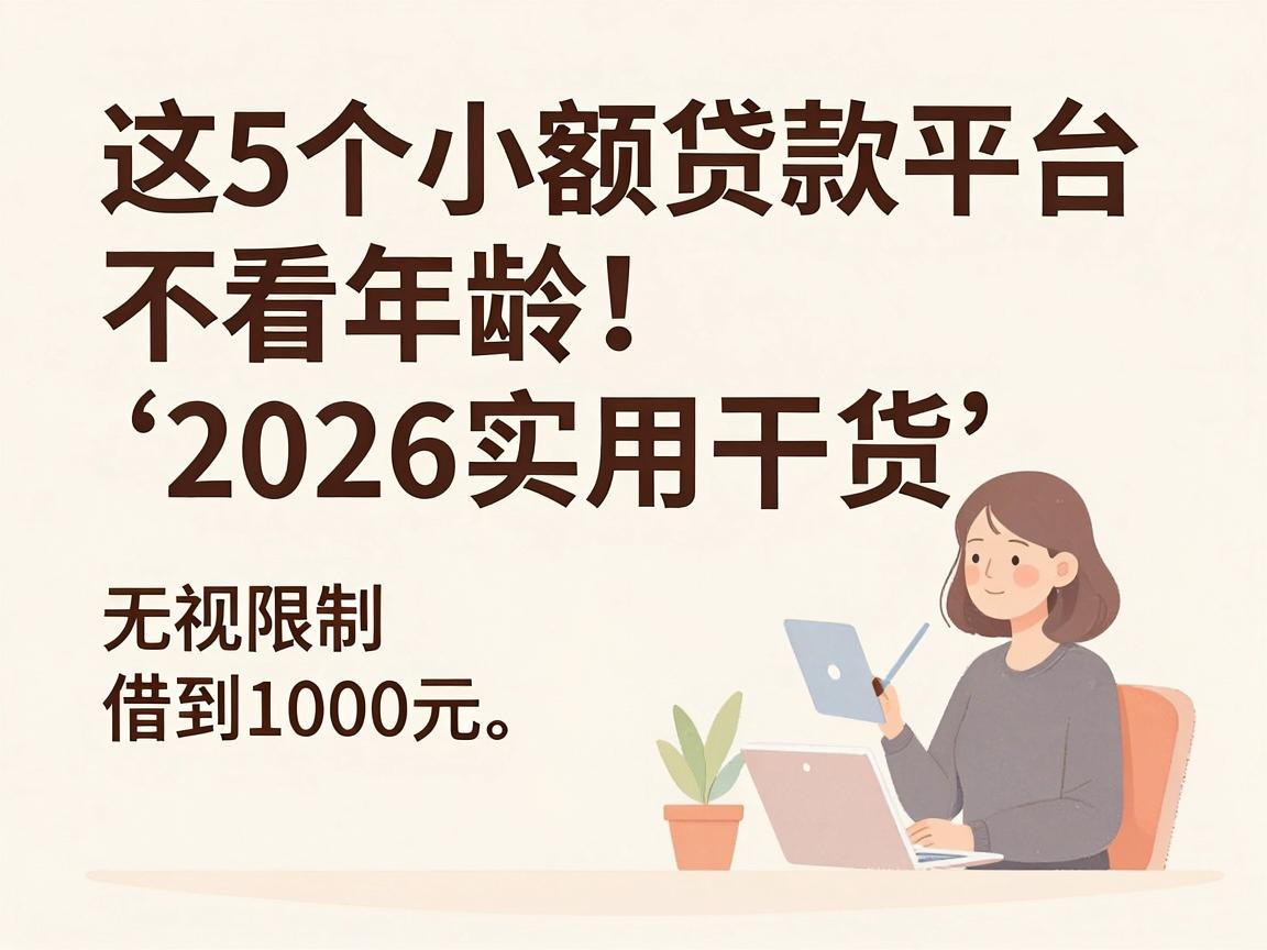 这5个小额贷款平台不看年龄！2026实用干货，无视限制轻松借到1000元