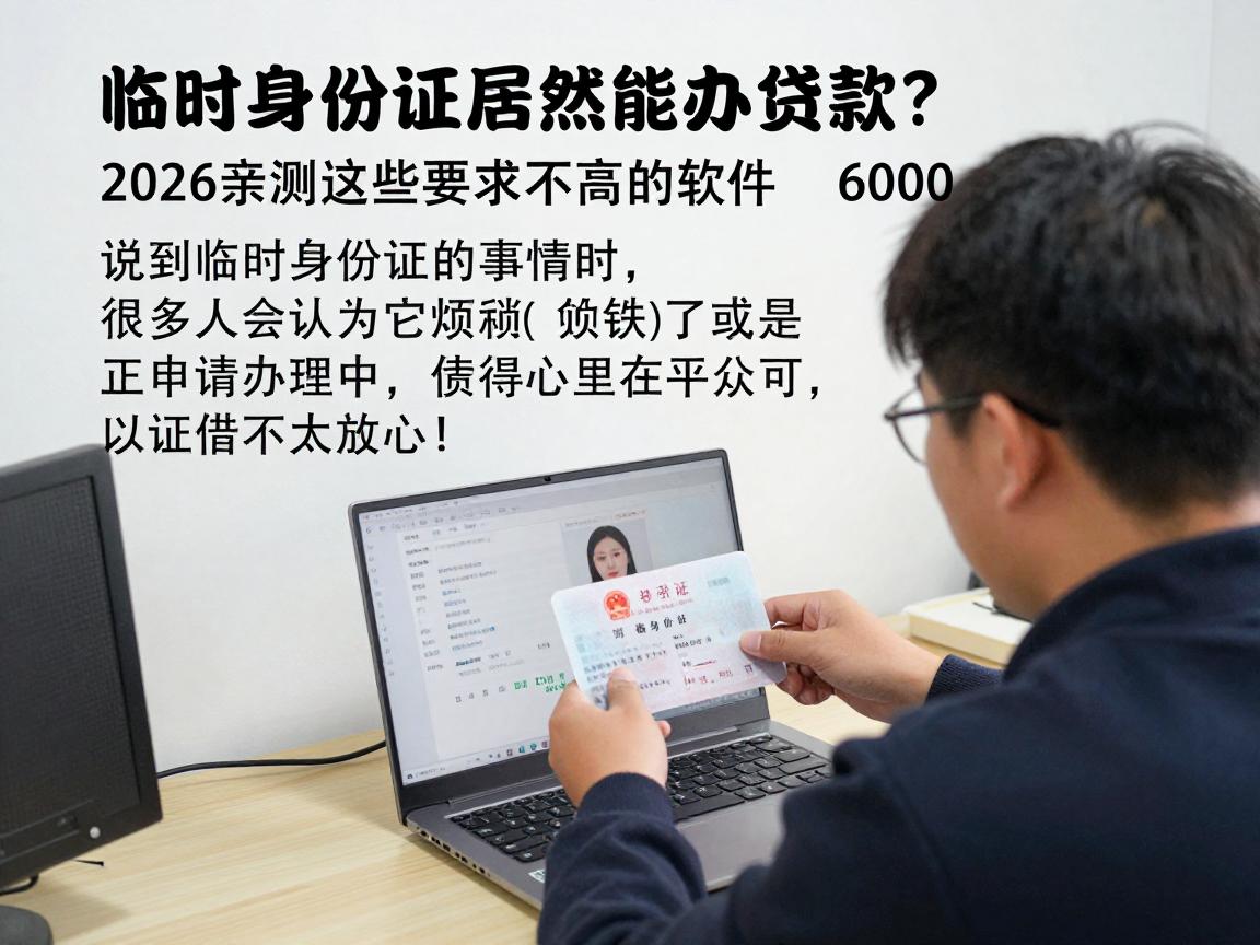 临时身份证居然能办贷款？2026亲测这些要求不高的软件，用临时身份证秒借6000！
