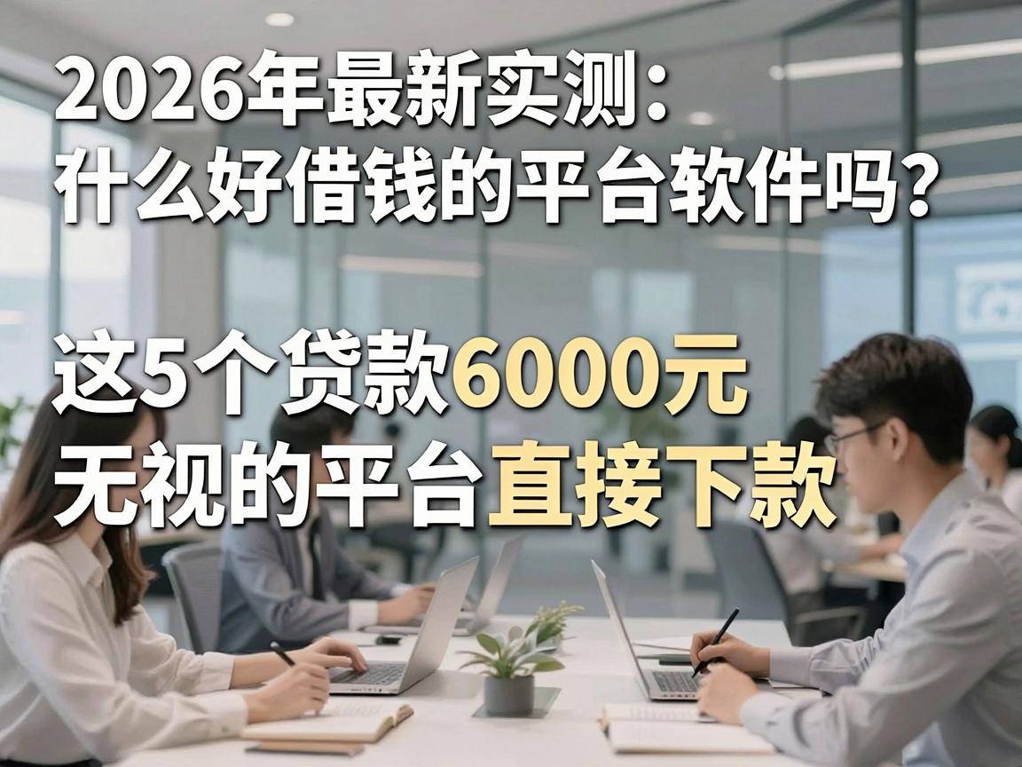 2026年最新实测：有什么好借钱的平台软件吗？这5个贷款6000元无视的平台直接下款！