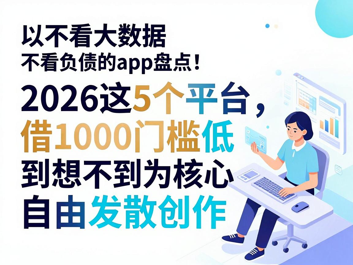 不看大数据不看负债的app盘点！2026这5个平台借1000门槛低到想不到