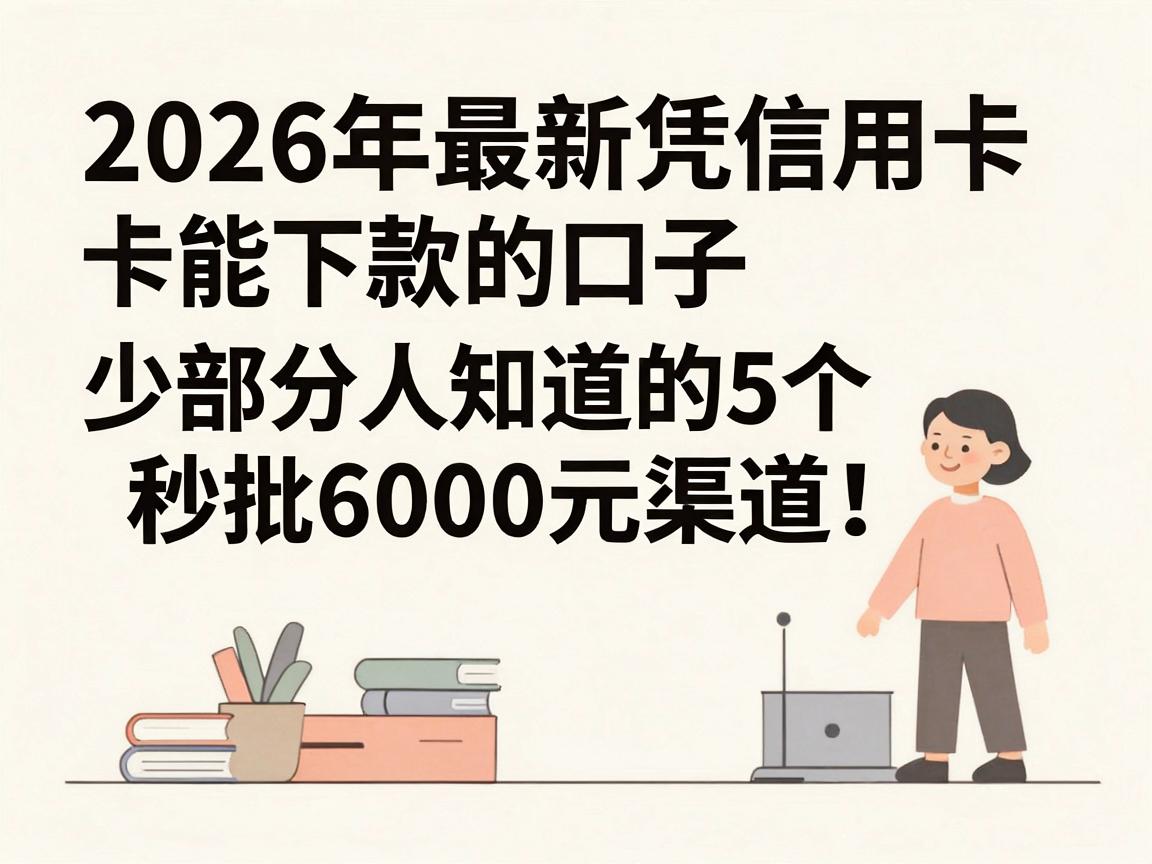 2026年最新凭信用卡能下款的口子，少部分人知道的5个秒批6000元渠道！