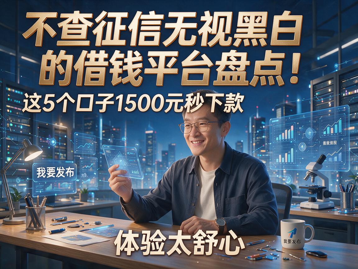 不查征信无视黑白的借钱平台盘点！这5个口子1500元秒下款，体验太舒心
