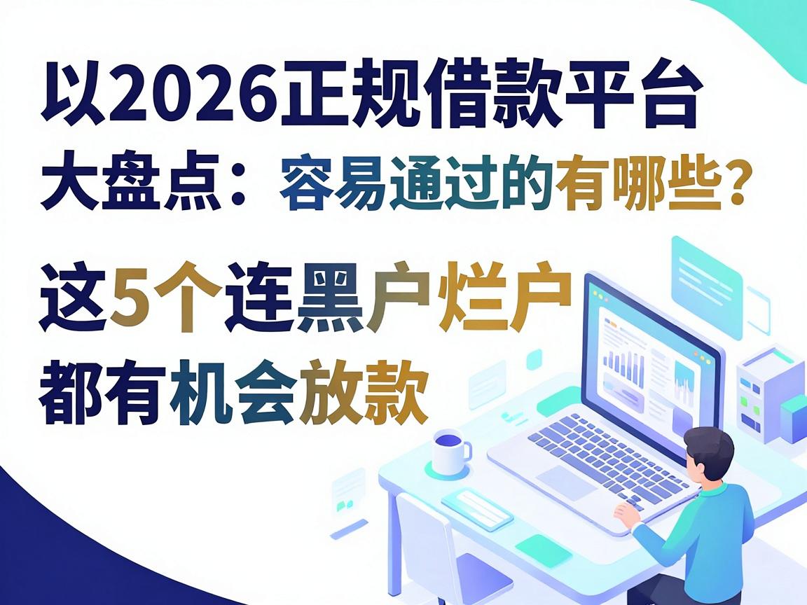 2026正规借款平台大盘点：容易通过的有哪些？这5个连黑户烂户都有机会放款