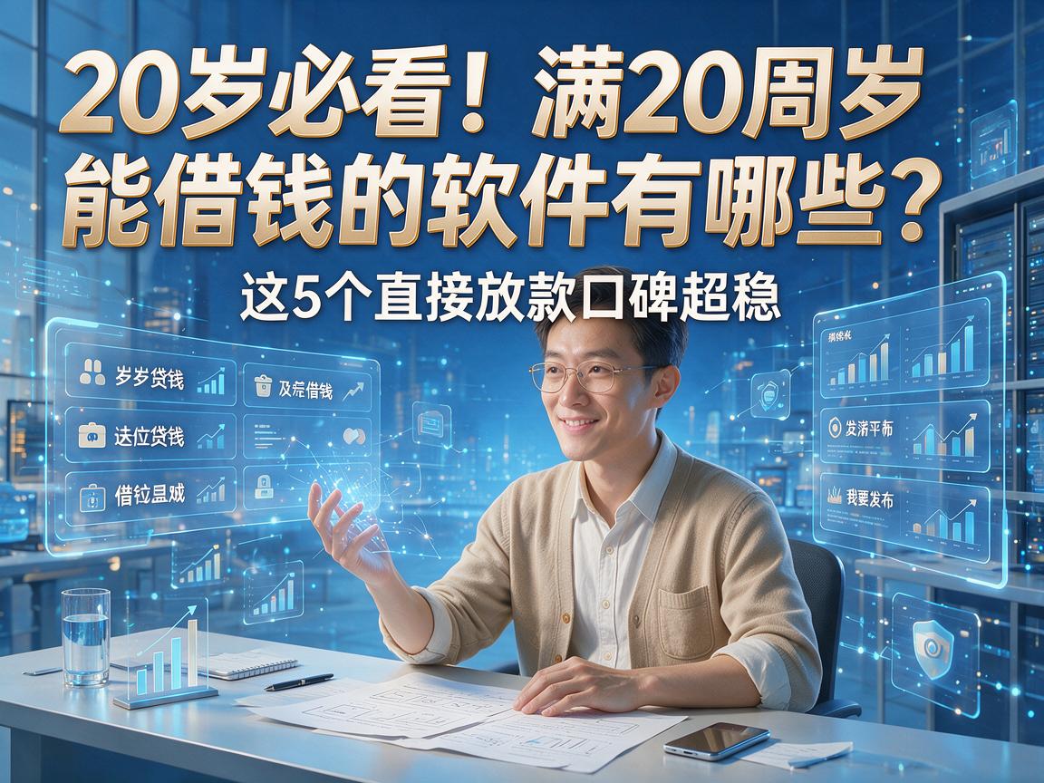 20岁必看！满20周岁能借钱的软件有哪些？这5个直接放款口碑超稳