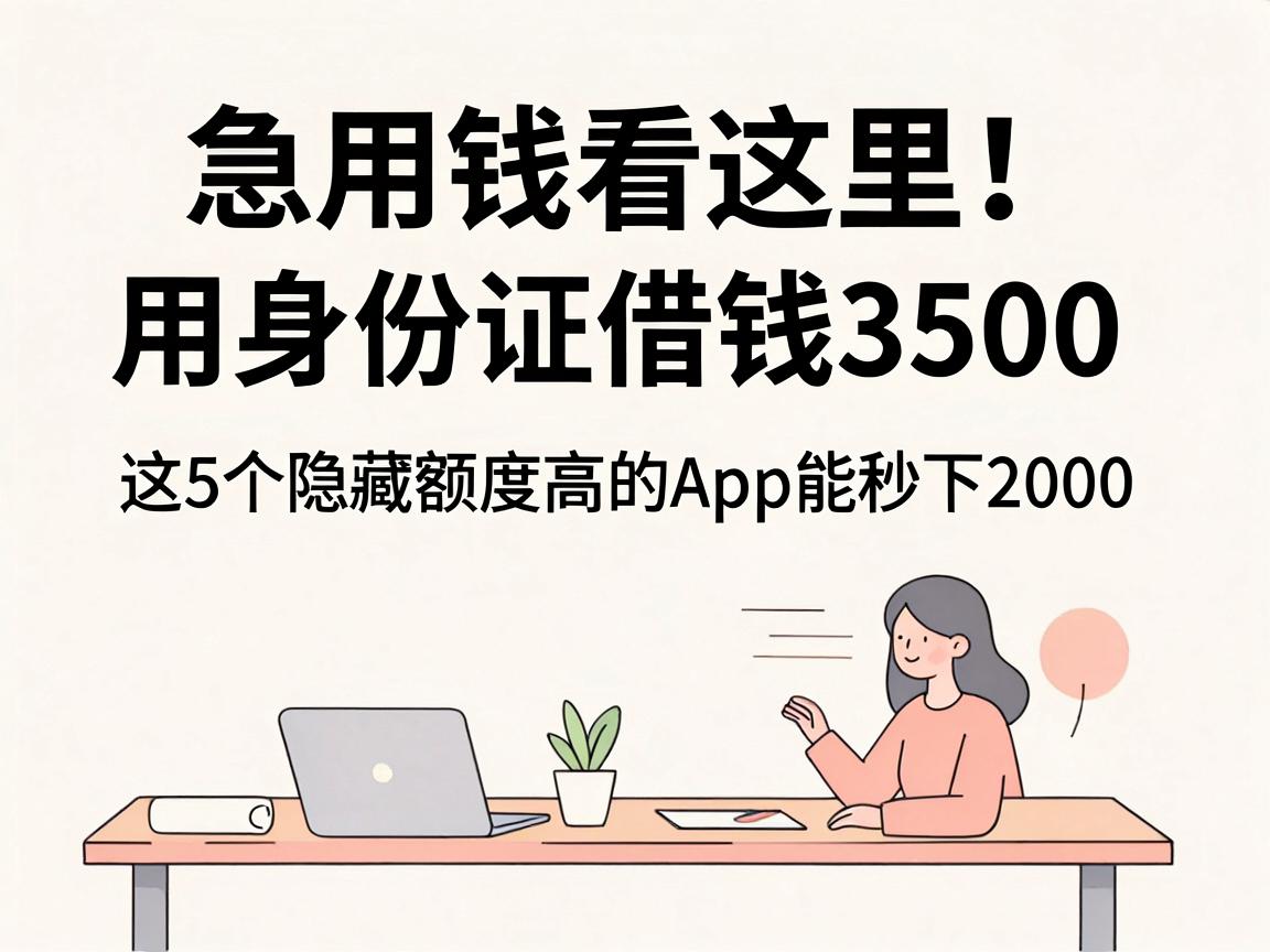 急用钱看这里！用身份证借钱3500，这5个隐藏额度高的App能秒下2000