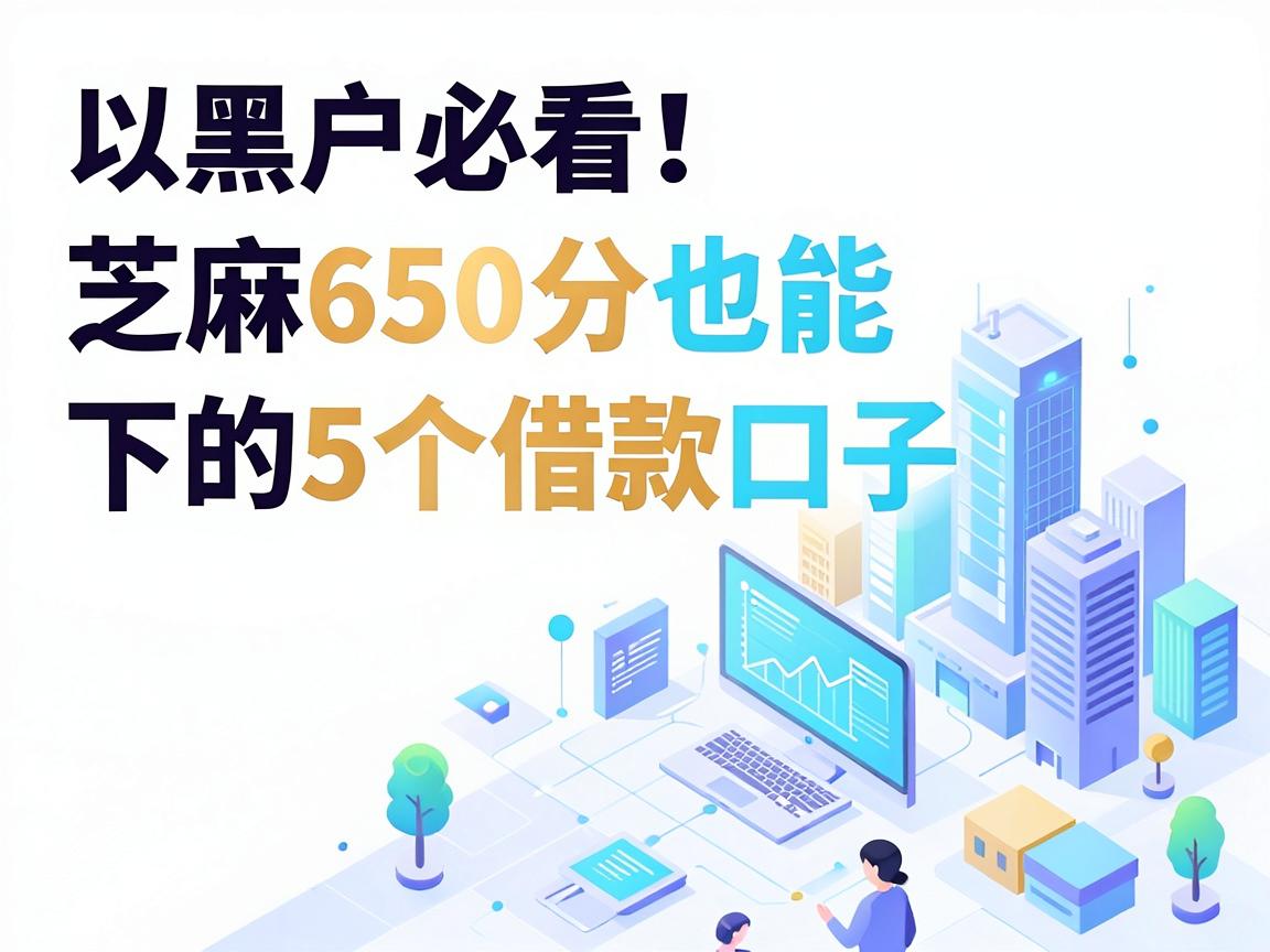 黑户必看！芝麻650分也能下的5个借款口子，门槛低到想不到