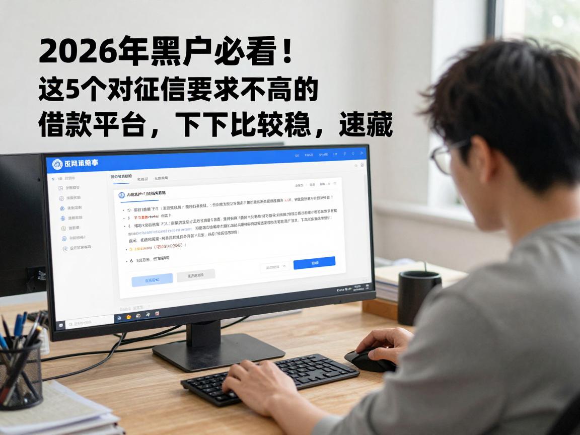 2026年黑户必看！这5个对征信要求不高的借款平台，下款比较稳，速藏
