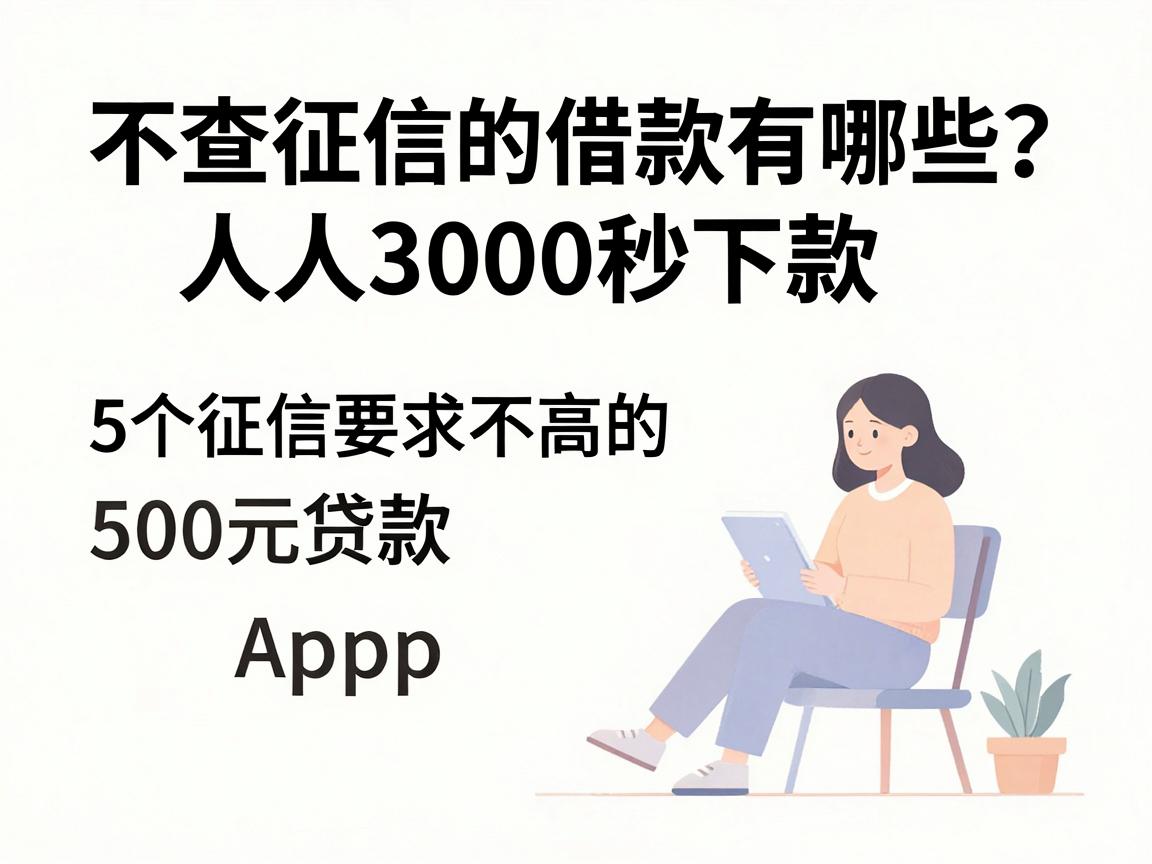 不查征信的借款有哪些？人人3000秒下款，顺便盘点5个征信要求不高的500元贷款App
