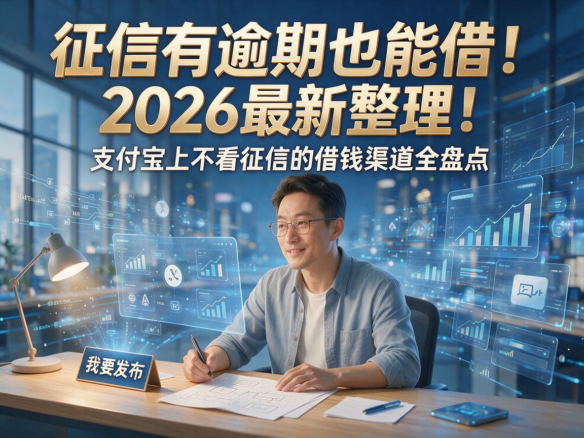 征信有逾期也能借！2026最新整理：支付宝上不看征信的借钱渠道全盘点