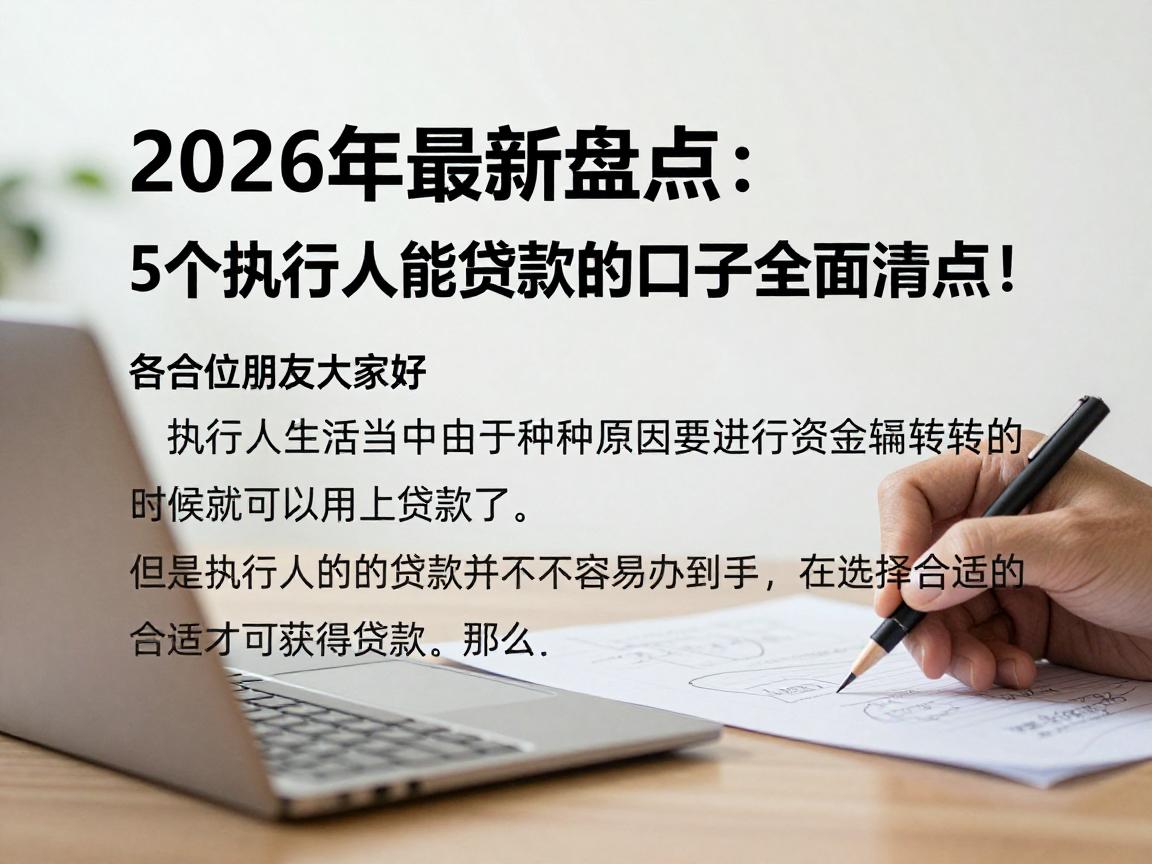 2026年最新盘点:5个执行人能贷款的口子全面清点!