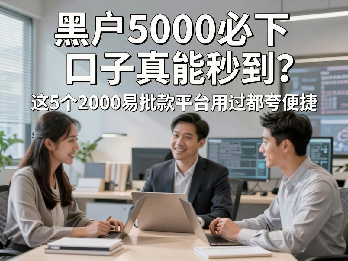 黑户5000必下口子真能秒到？这5个2000易批款平台用过都夸便捷