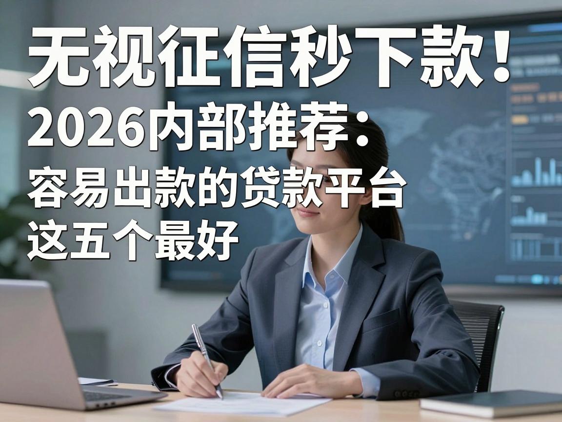 无视征信秒下款！2026内部推荐：容易出款的贷款平台这五个最好