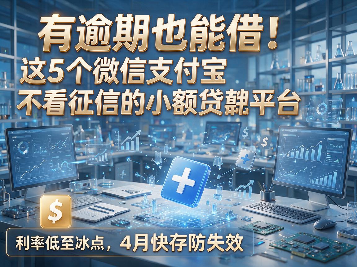 有逾期也能借！这5个微信支付宝不看征信的小额贷款平台，利率低至冰点，4月快存防失效！
