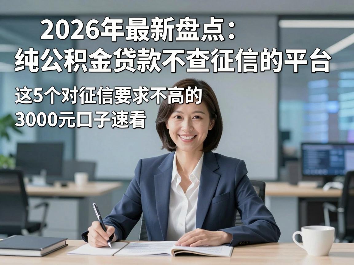 2026年最新盘点：纯公积金贷款不查征信的平台，这5个对征信要求不高的3000元口子速看