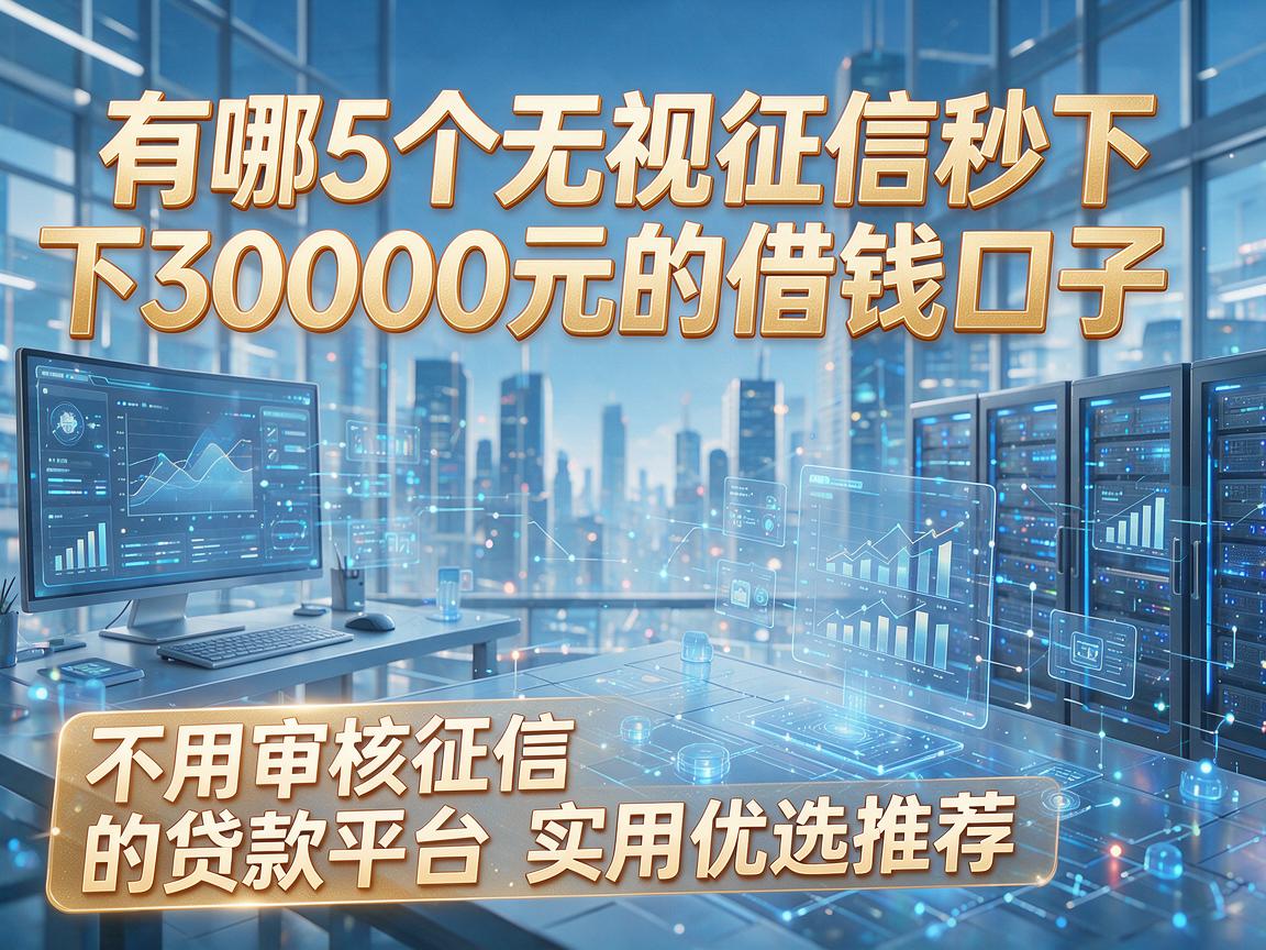 有哪5个无视征信秒下30000元的借钱口子？不用审核征信的贷款平台实用优选推荐
