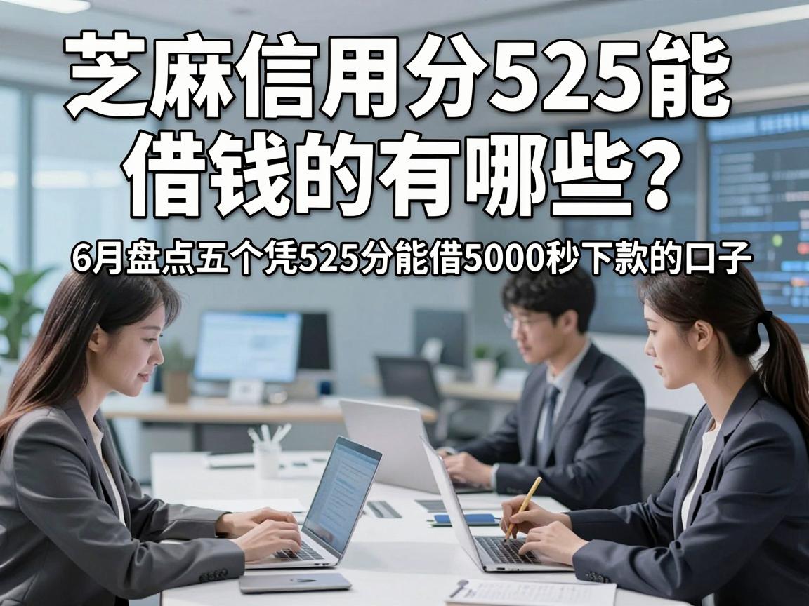 芝麻信用分525能借钱的有哪些？6月盘点五个凭525分能借5000秒下款的口子
