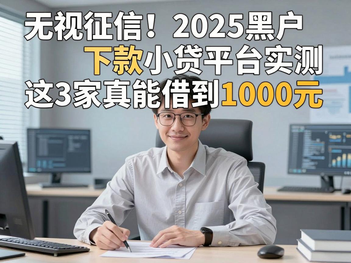 无视征信！2025黑户下款小贷平台实测，这3家真能借到1000元