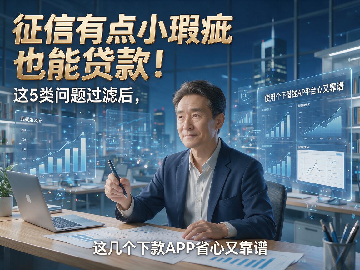 征信有点小瑕疵也能贷款！这5类问题过滤后，这几个下款APP省心又靠谱