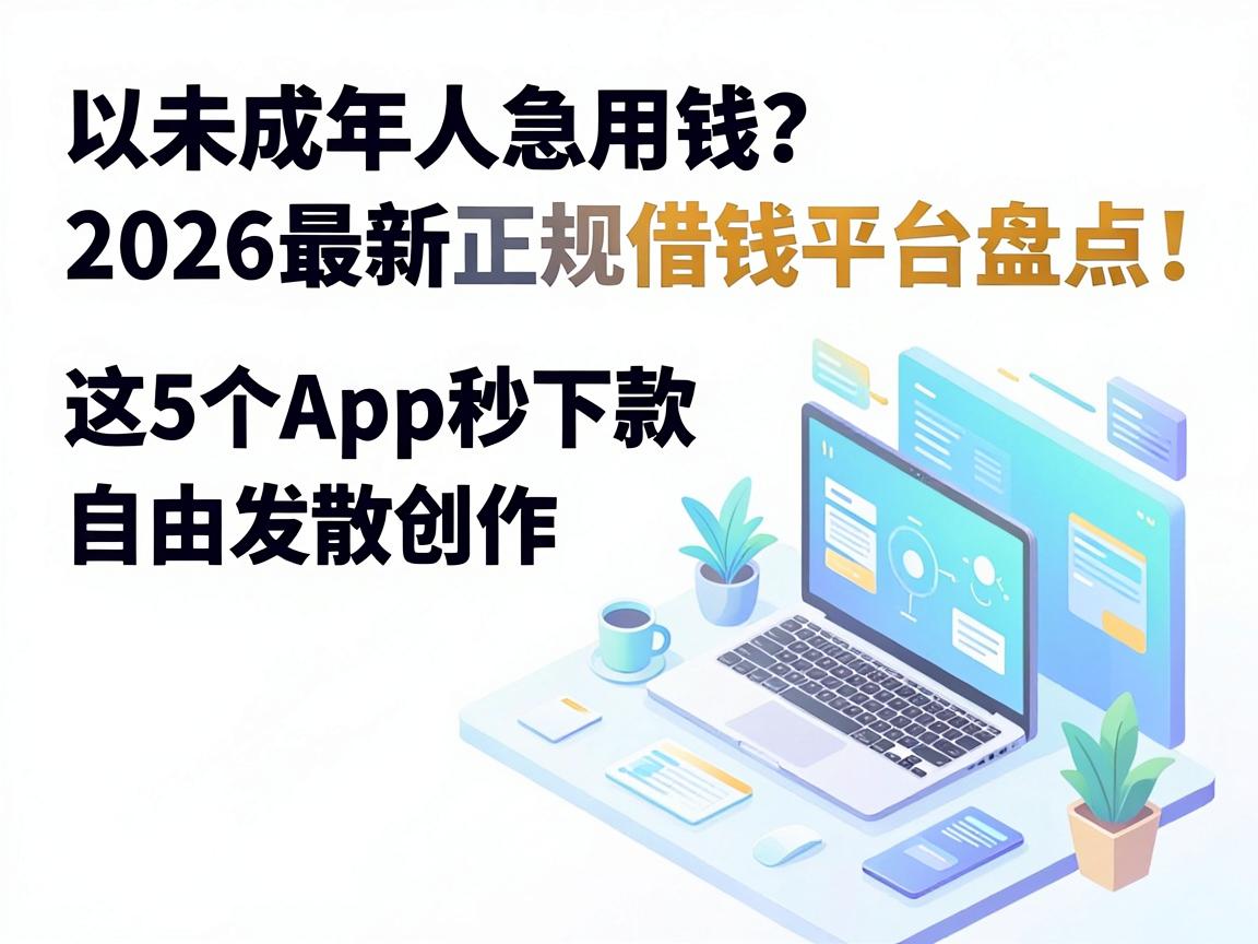 未成年人急用钱？2026最新正规借钱平台盘点，这5个App秒下款