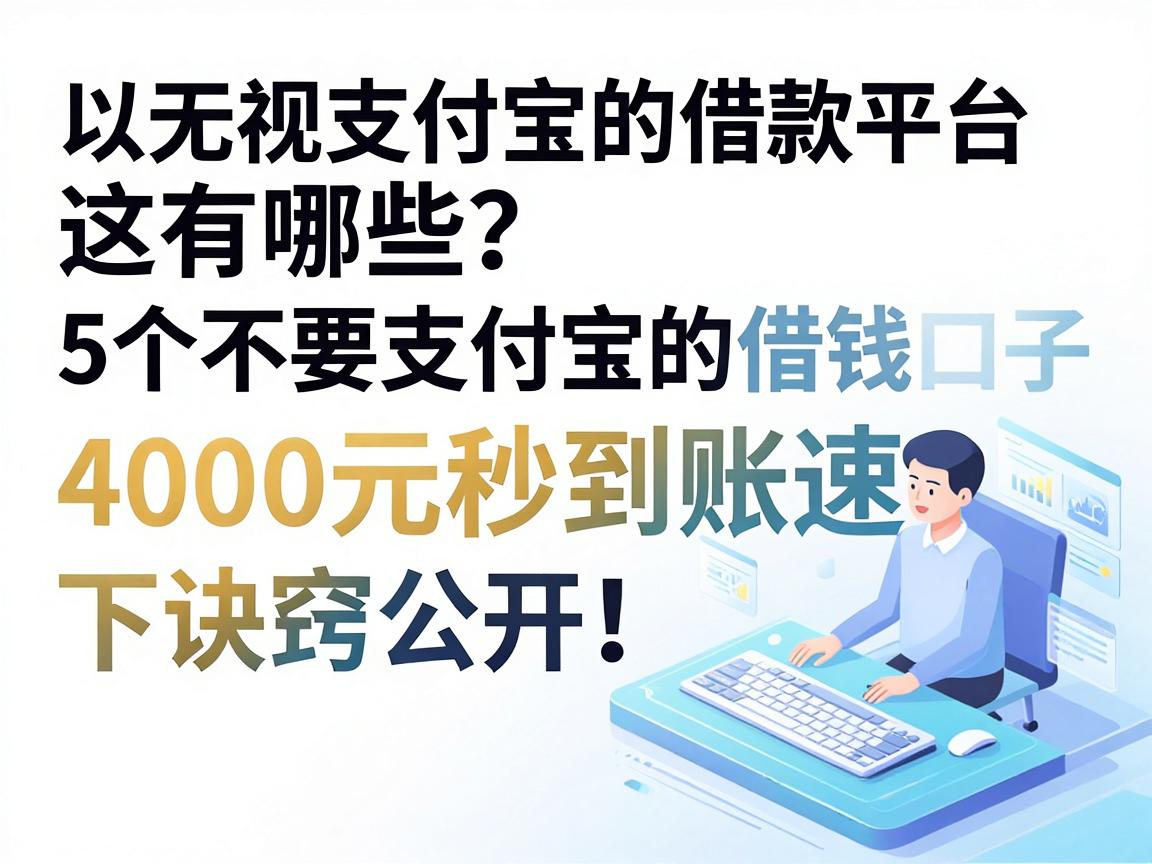 无视支付宝的借款平台有哪些？这5个不要支付宝的借钱口子，4000元秒到账速下诀窍公开！