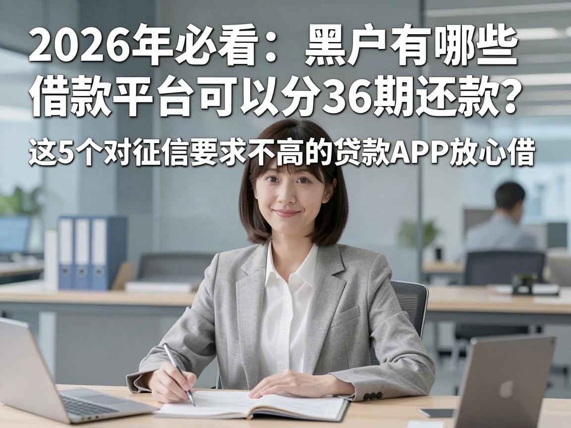 2026年必看：黑户有哪些借款平台可以分36期还款？这5个对征信要求不高的贷款APP放心借
