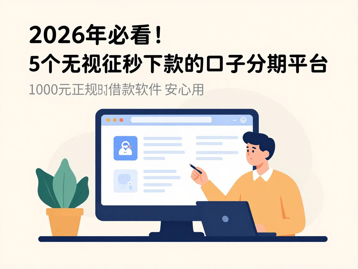 2026年必看！5个无视征信秒下款的口子分期平台，1000元正规借款软件安心用