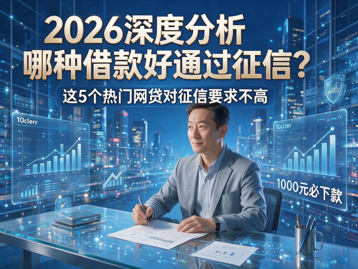 2026深度分析哪种借款好通过征信？这5个热门网贷对征信要求不高，1000元必下款