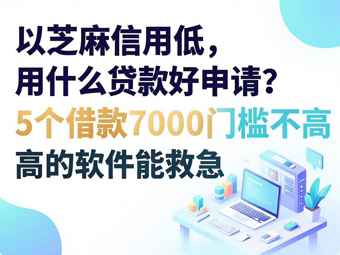 芝麻信用低用什么贷款好申请？这5个借款7000门槛不高的软件能救急