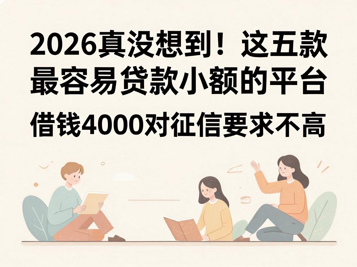2026真没想到！这五款最容易贷款小额的平台，借钱4000对征信要求不高