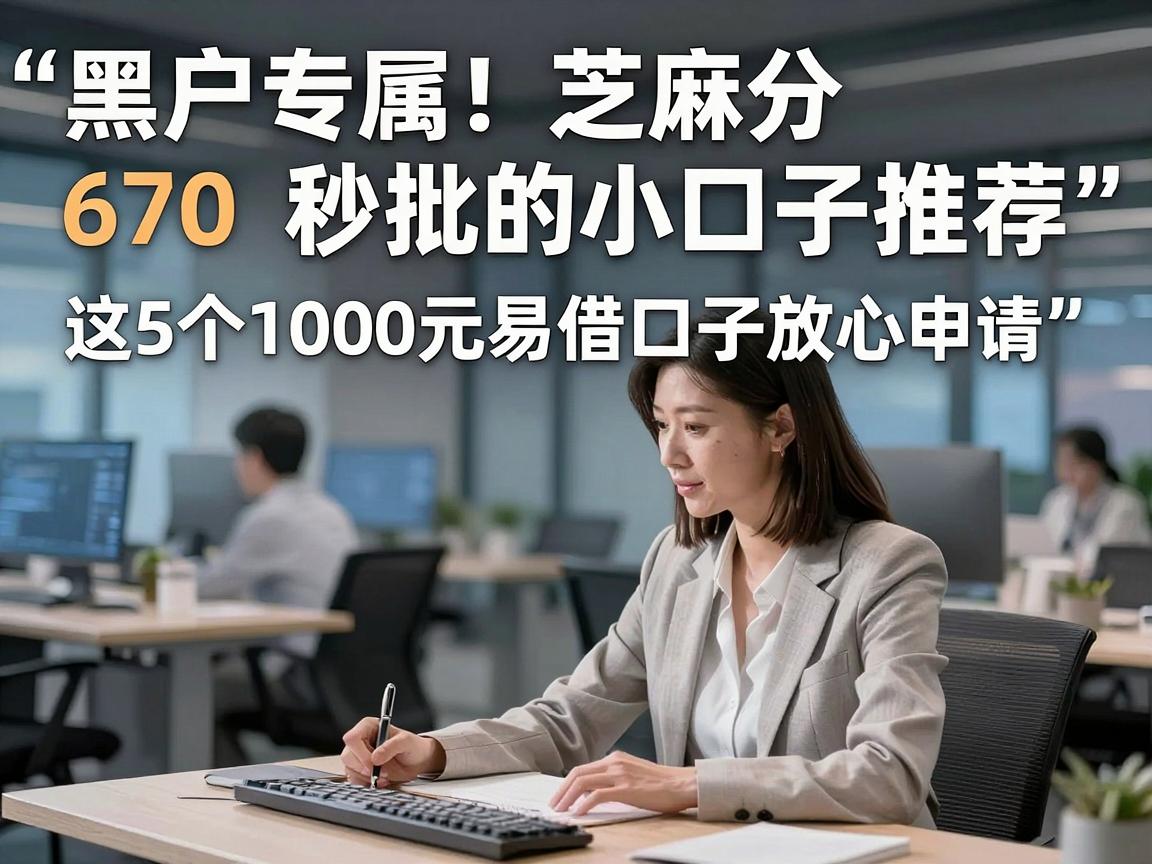 黑户专属！芝麻分670秒批的小口子推荐，这5个1000元易借口子放心申请