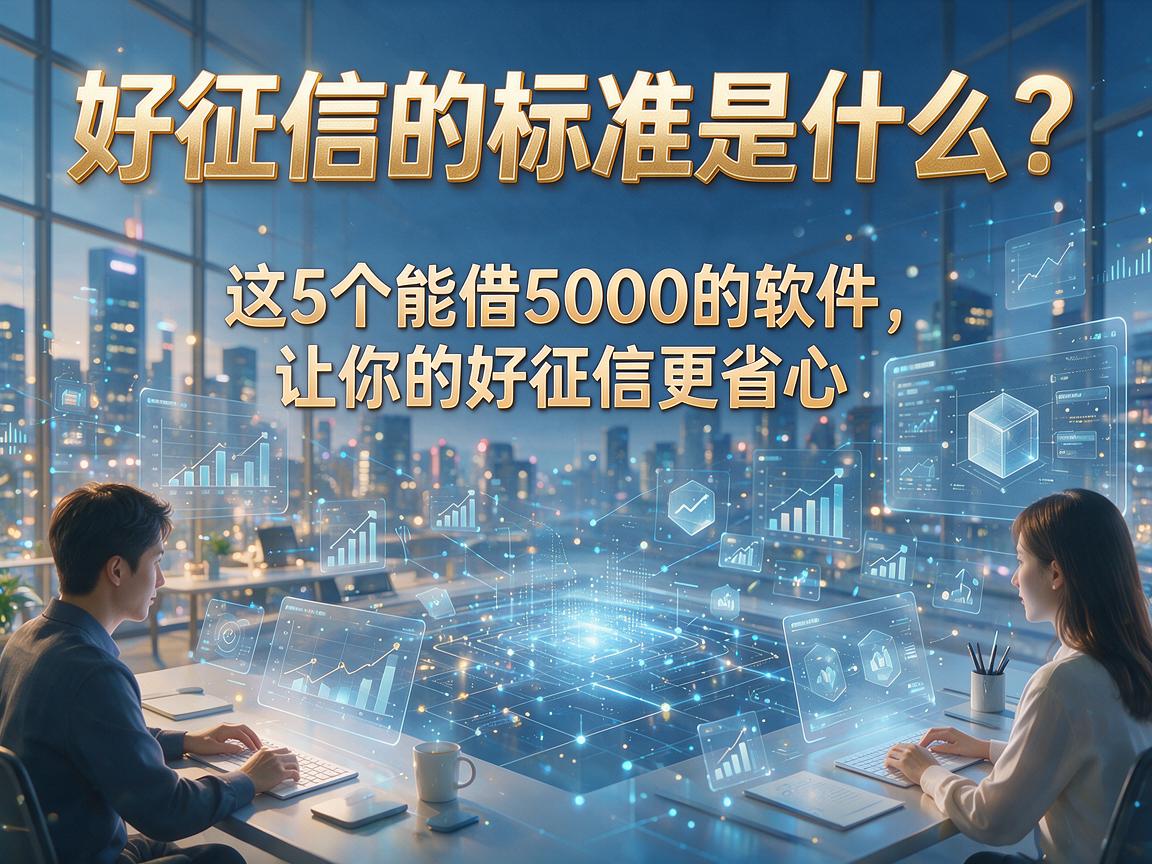 好征信的标准是什么？这5个能借5000的软件，让你的好征信更省心