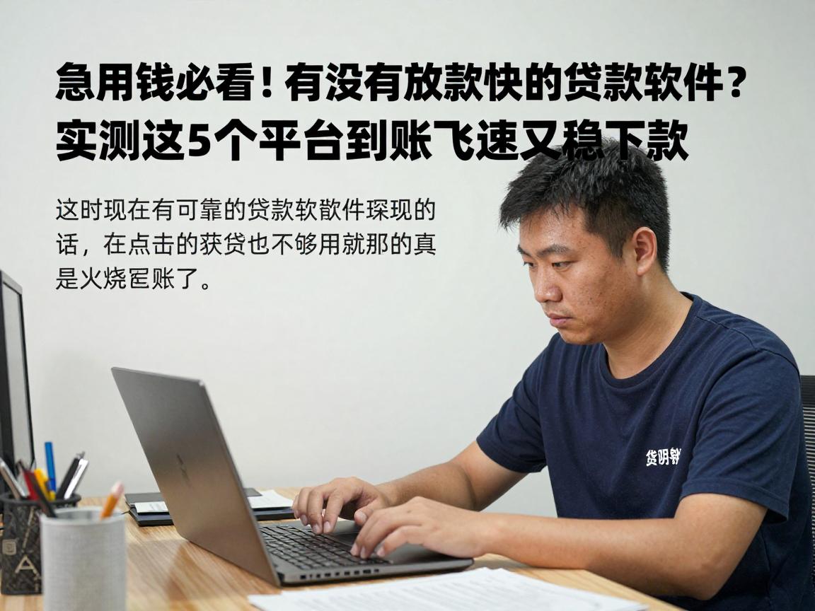 急用钱必看！有没有放款快的贷款软件？实测这5个平台到账飞速又稳下款