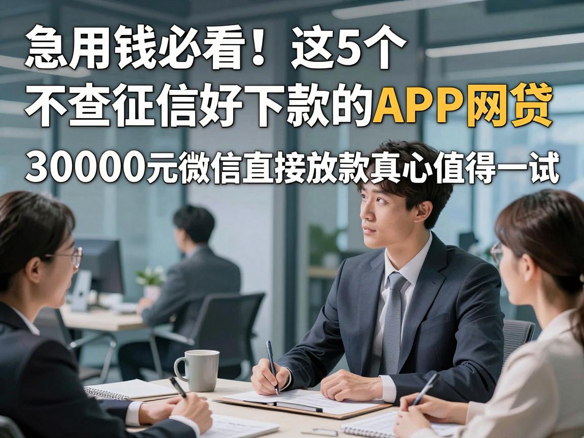 急用钱必看！这5个不查征信好下款的APP网贷，30000元微信直接放款真心值得一试